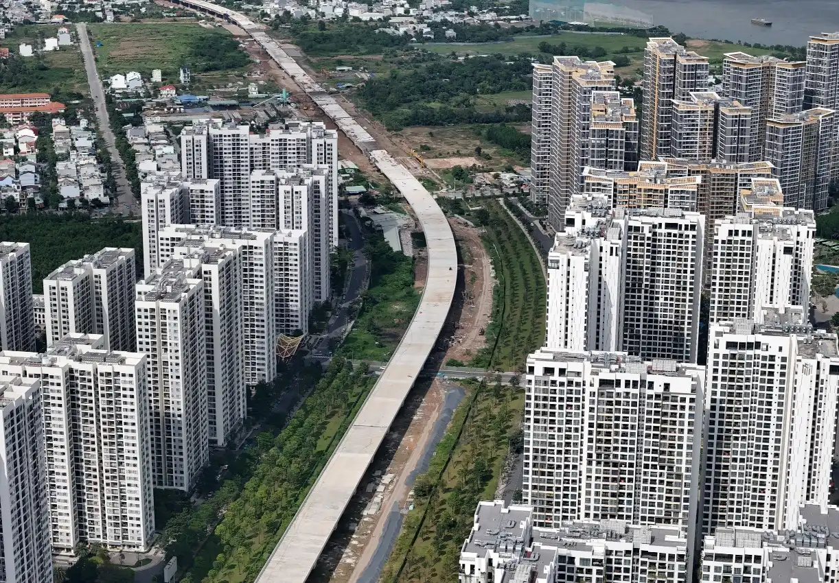 Một dự án nhà ở cao tầng tại TP HCM, tháng 12/2025