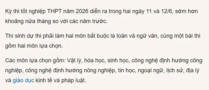 Bộ GD&ĐT điều chỉnh nội dung kế hoạch kỳ thi tốt nghiệp THPT 2026