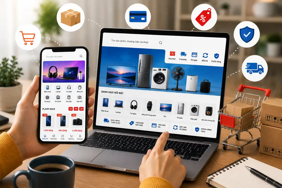 Người Việt chi hơn 10.000 tỷ đồng mua thiết bị điện tử, điện gia dụng online trong 4 tháng